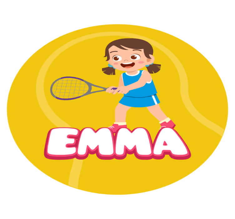 Alfombra vinílica personalizable tenis con personaje - TenVinilo
