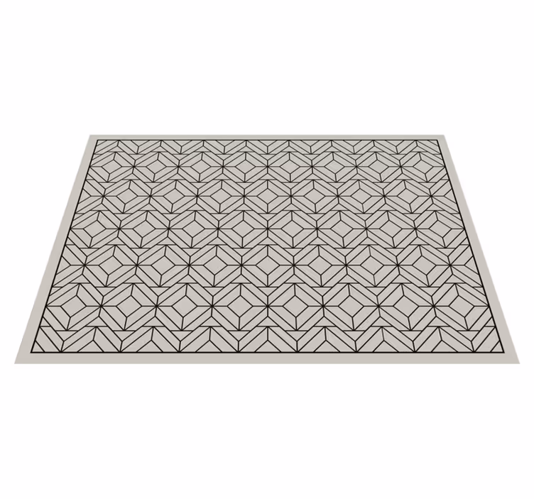Alfombra vinilo baño patrón geométrico - TenVinilo