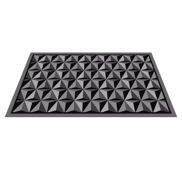 Alfombra vinílica geométrica patron gris oscuro - TenVinilo
