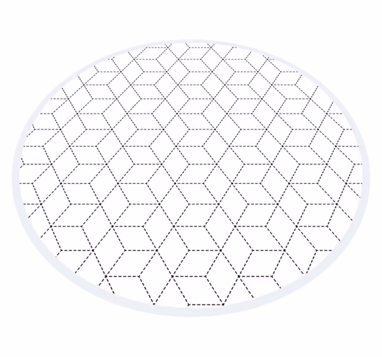 Alfombra vinílica geométrica patrón hexagonal contorno - TenVinilo