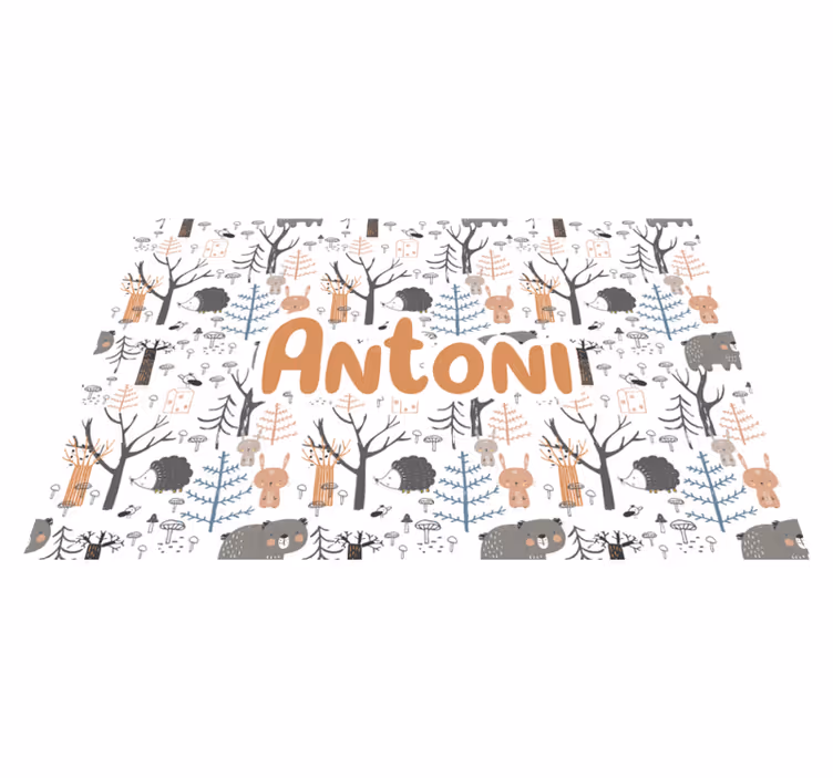 Alfombra vinílica personalizable bosque personalizado - TenVinilo
