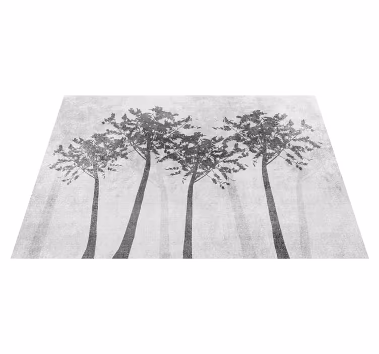 Alfombra vinílica naturaleza árboles estilo escandinavo - TenVinilo