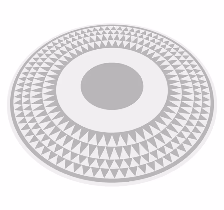Alfombra vinílica geométrica patrón de círculos concéntricos - TenVinilo