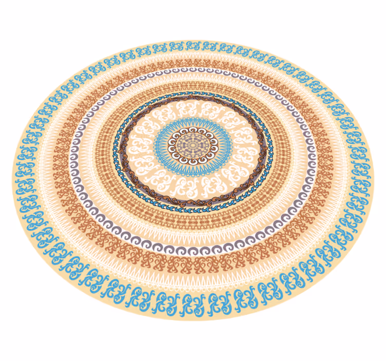 Alfombra vinílica mandala patrón de círculo - TenVinilo