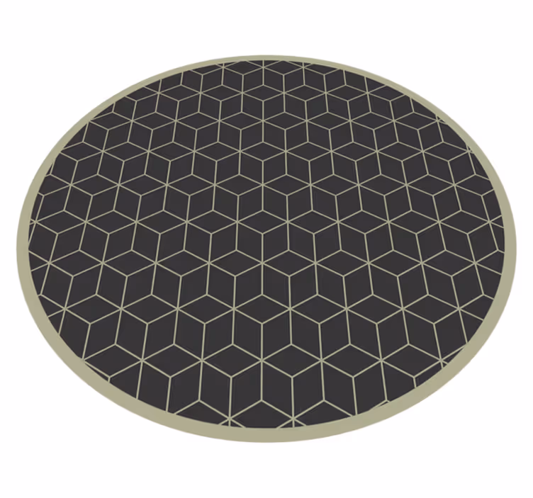 Alfombra vinílica geométrica con estampado circular - TenVinilo