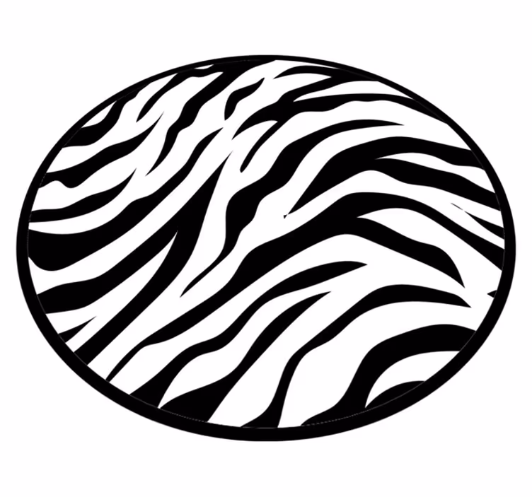 Alfombra vinilica redonda estampado animal print - TenVinilo