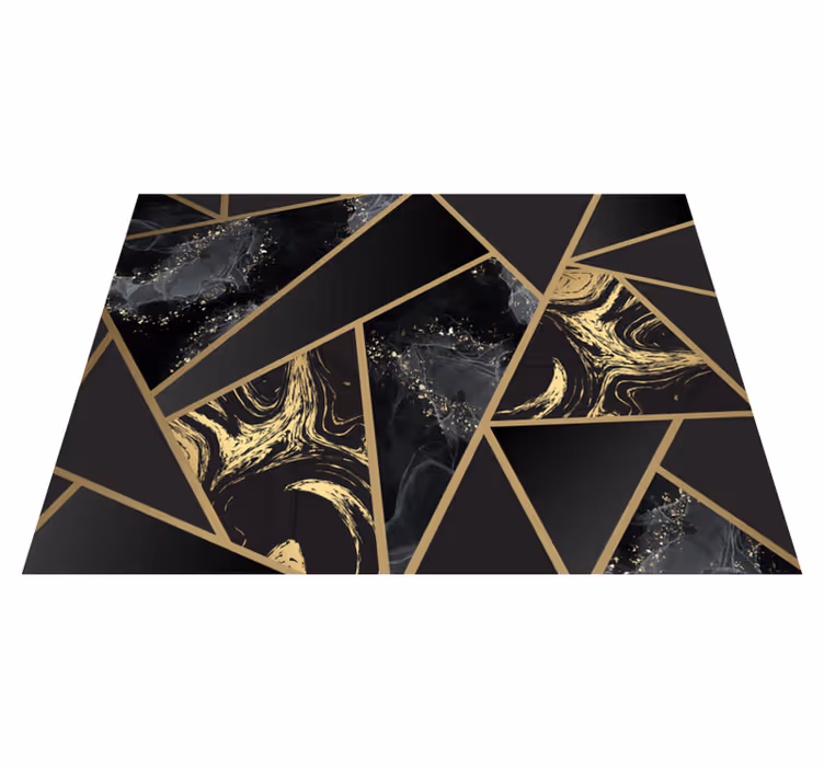 Alfombra vinílica geométrica de mármol - TenVinilo