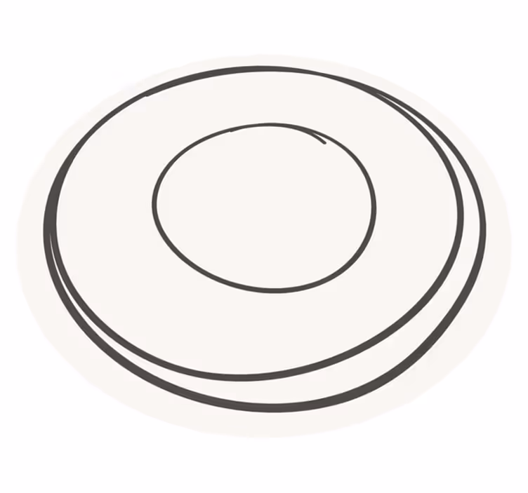Alfombra vinílica estilo minimalista de líneas circulares - TenVinilo
