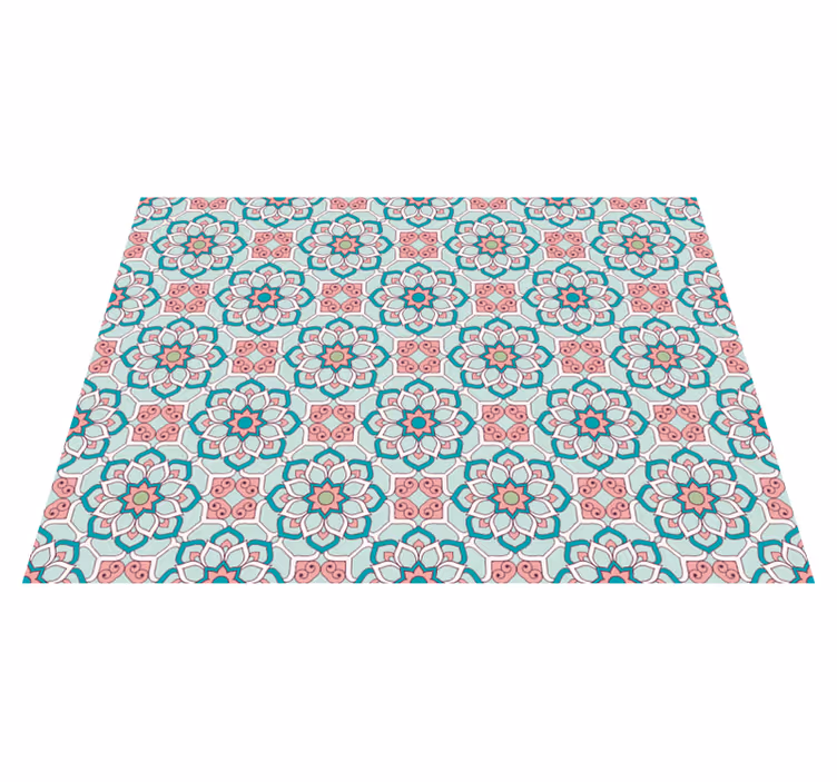 Alfombra vinílica flores estilo "abuelita chic" - TenVinilo