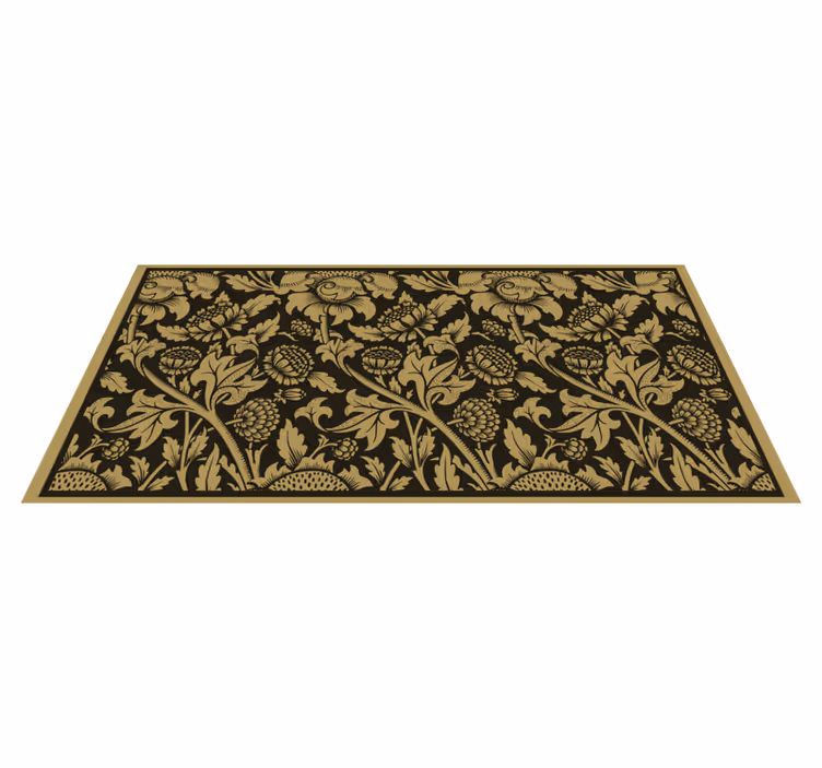 Alfombra vinílica flores francés vintage - TenVinilo