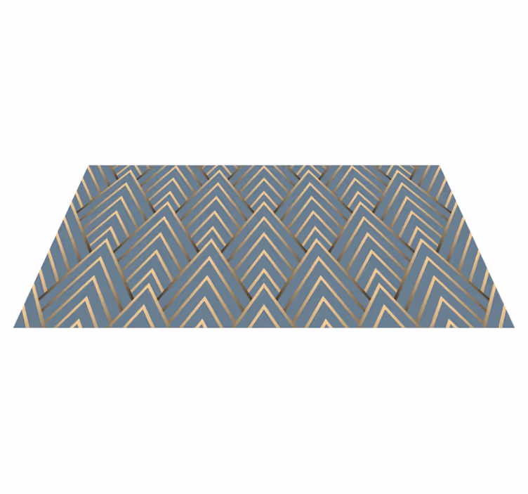 Alfombra vinílica patrón chevron geométrico - TenVinilo