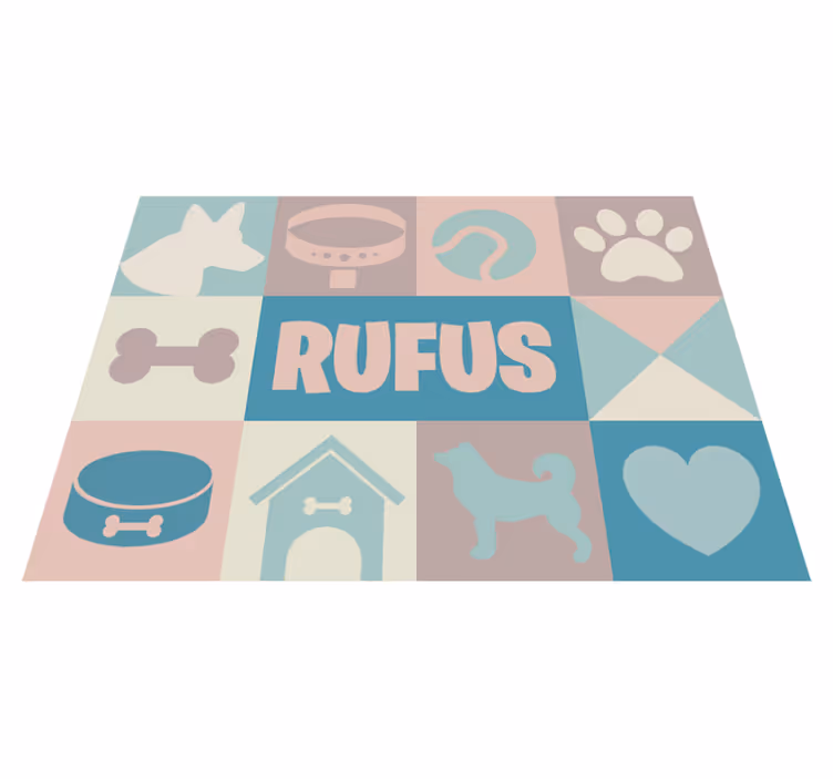 Alfombra vinílica animales de perros personalizable - TenVinilo