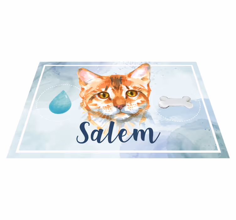 Alfombra vinílica animales personalizable para gatos - TenVinilo