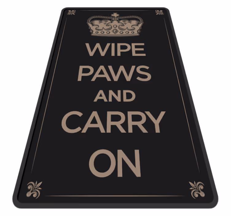 Alfombra vinílica con frase en inglés - TenVinilo