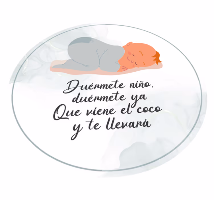 Alfombra vinílica infantil bebé Nana Duérmete, niño - TenVinilo