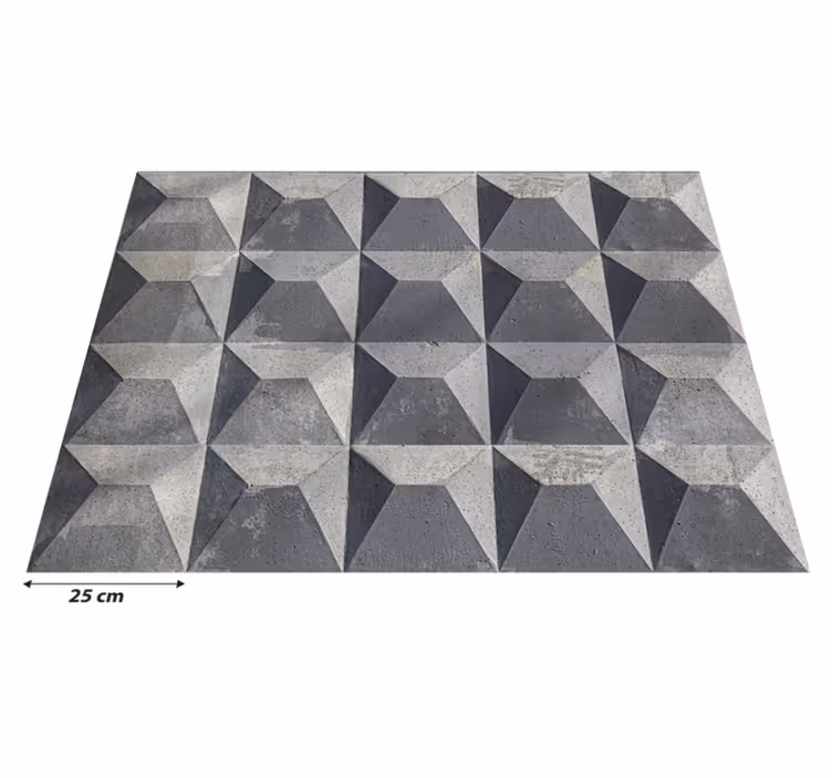 Alfombra vinílica gris efecto béton brut - TenVinilo