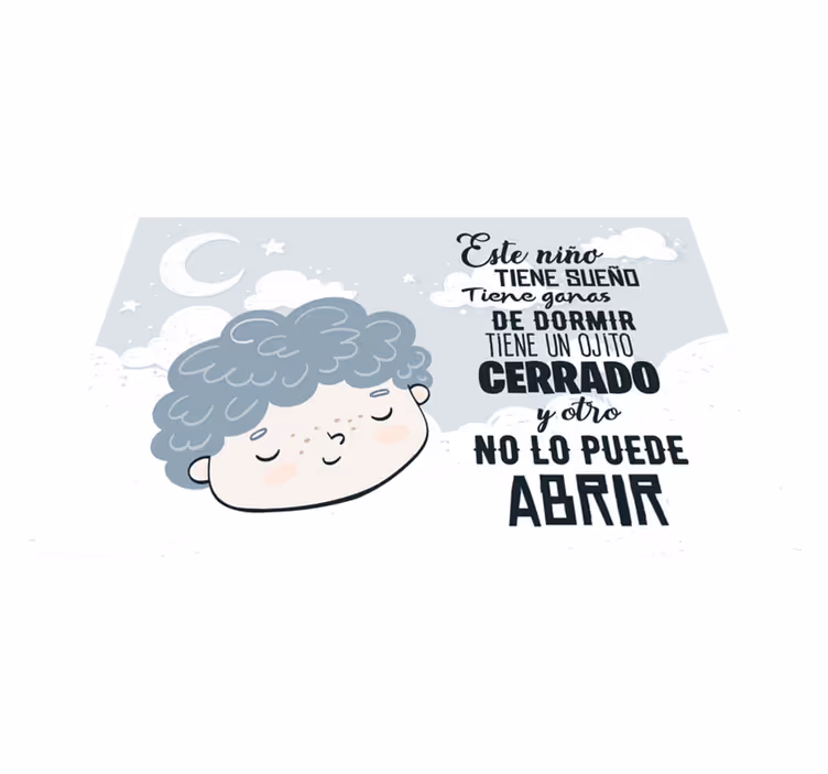 Alfombra vinílica bebé este niño tiene sueño - TenVinilo