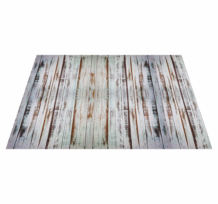 Alfombra vinílica madera gris desgastada - TenVinilo