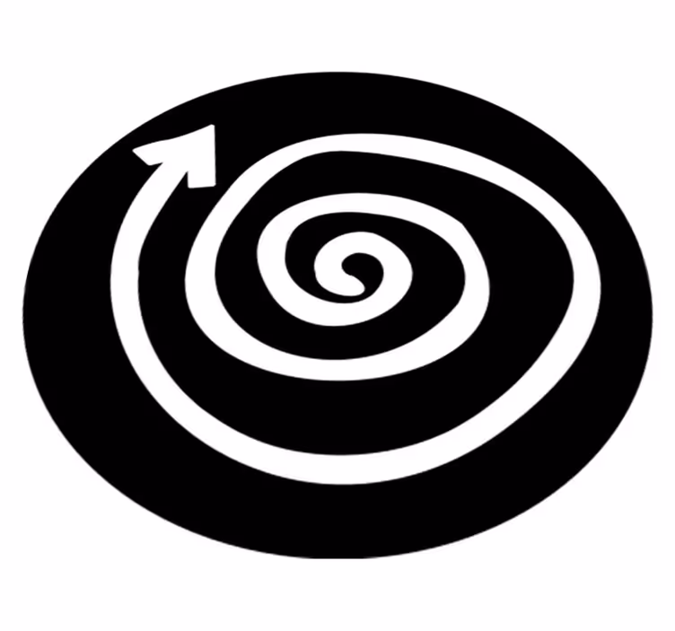 Alfombra vinílica juvenil espiral - TenVinilo