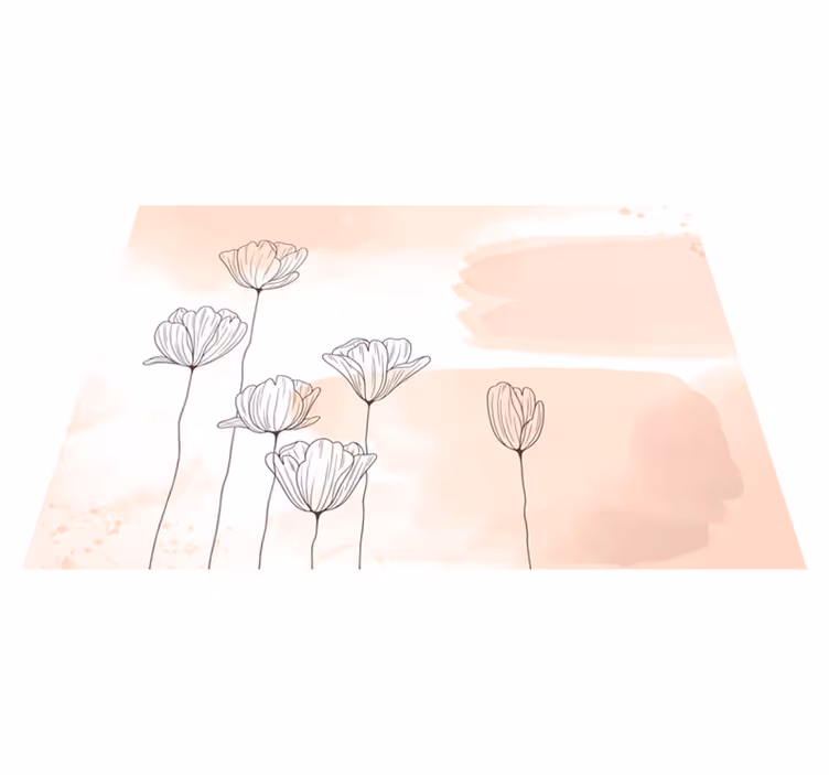 Alfombra vinílica flores línea - TenVinilo