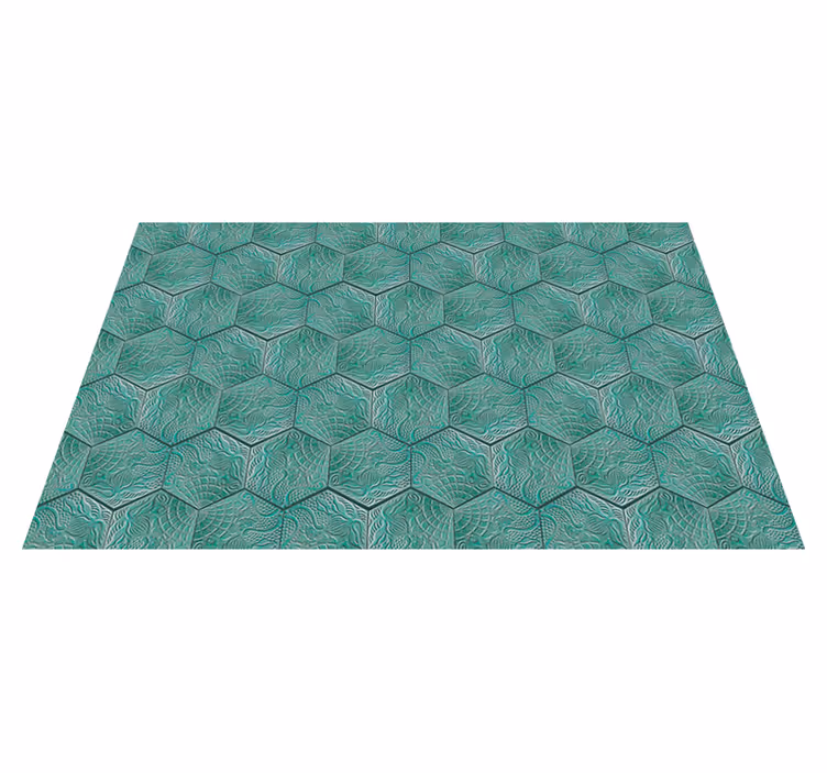 Alfombra vinílica verde Panot Gaudí - TenVinilo