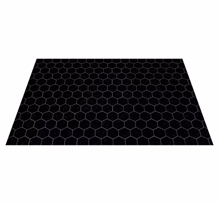 Alfombra de vinilo geométrica damero hexagonal - TenVinilo