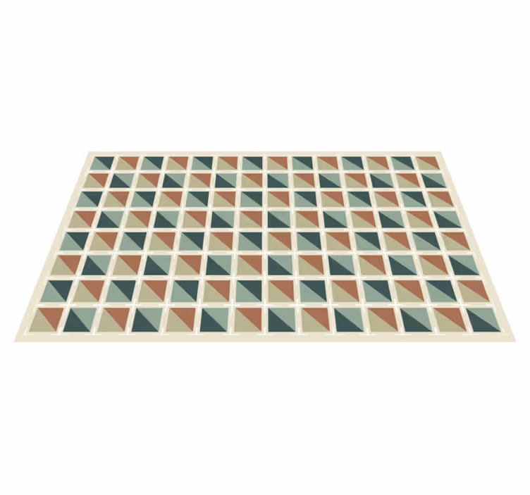 Alfombra vinilo salón damero vintage - TenVinilo