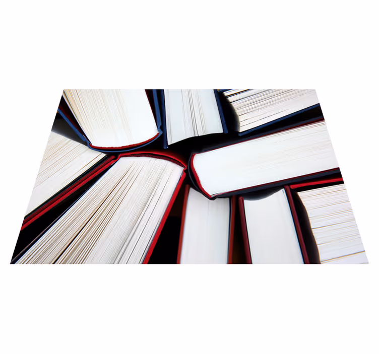 Alfombra vinílica vintage libros abiertos - TenVinilo