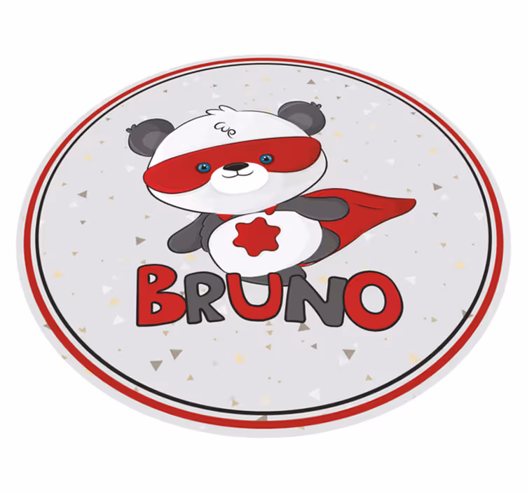 Alfombra vinílica personalizable superpanda - TenVinilo
