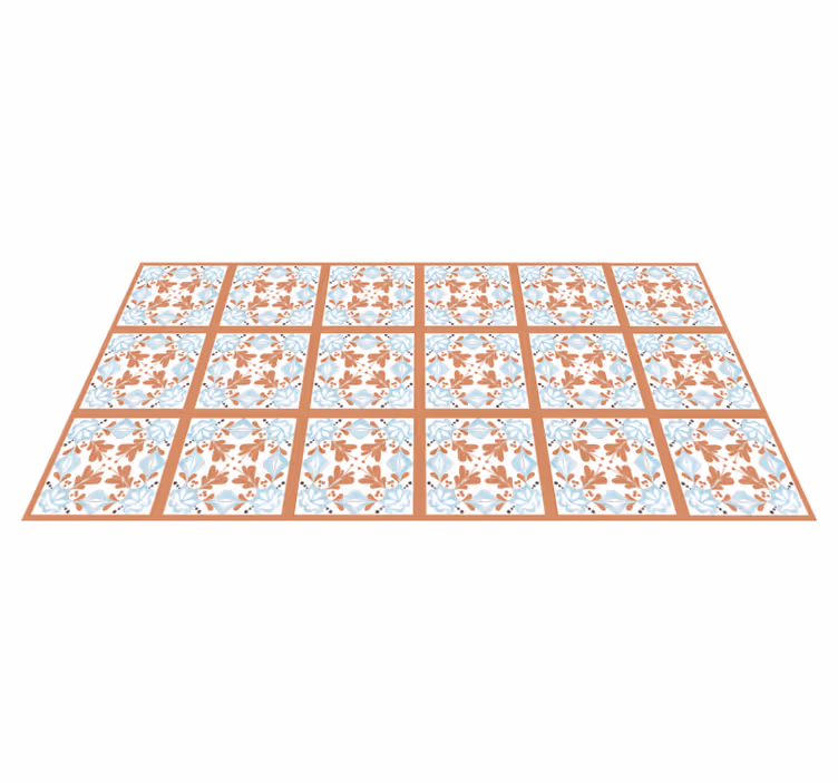 Alfombra de vinilo azulejos mediterráneos - TenVinilo