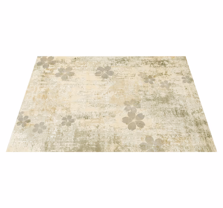 Alfombra vinílica beige estilo Japandi - TenVinilo