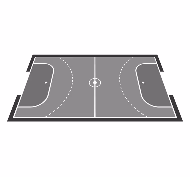Alfombra vinílica juegos diseño de cancha de balonmano - TenVinilo
