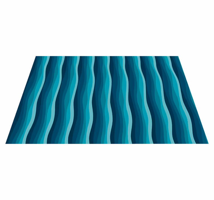 Alfombra vinilo salón olas azules serenas - TenVinilo