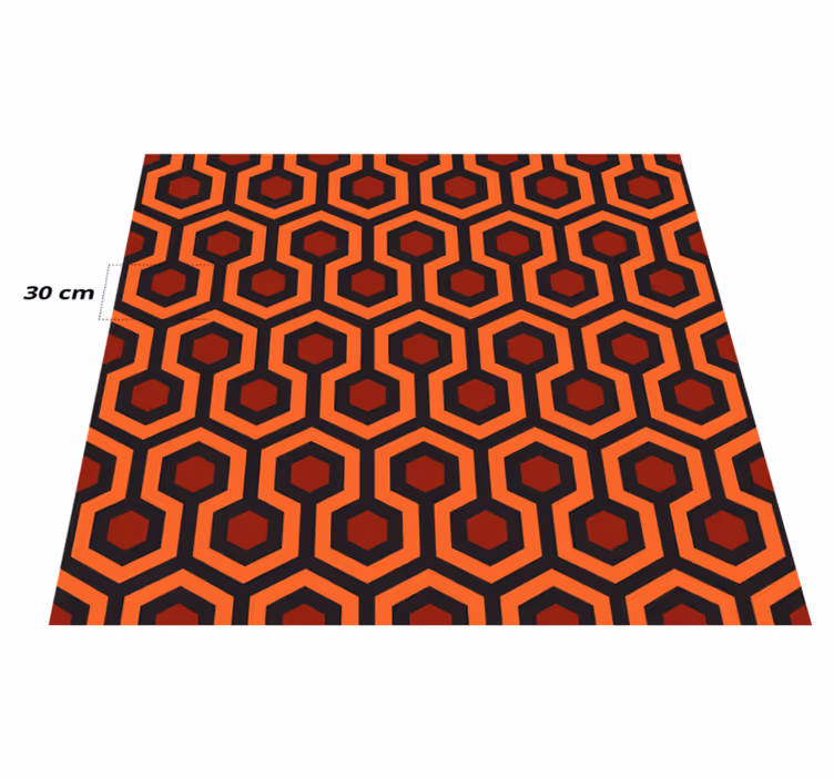 Alfombra vinilo pasillo geométrica colorida - TenVinilo