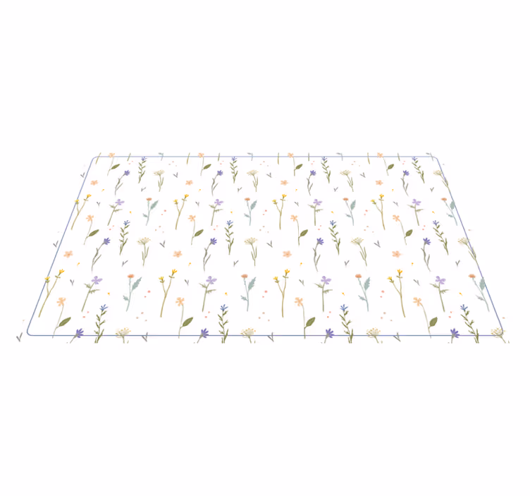 Alfombra vinílica comedor ramitas de primavera - TenVinilo