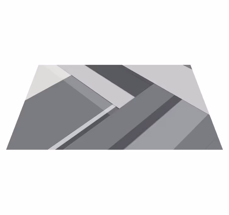 Alfombra vinílica gris geométrica para oficina - TenVinilo