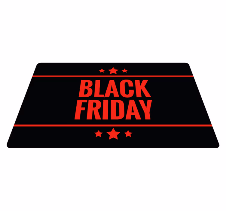 Alfombra vinilica negra Black Friday  - TenVinilo