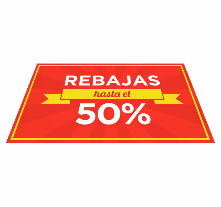 Alfombra de vinilo roja rebajas personalizada - TenVinilo