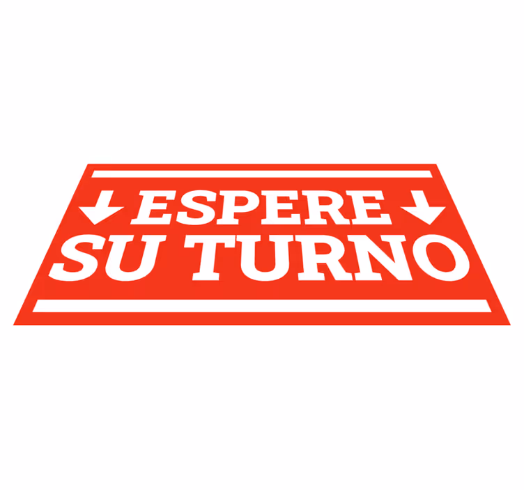 Alfombra vinílica roja espere su turno - TenVinilo