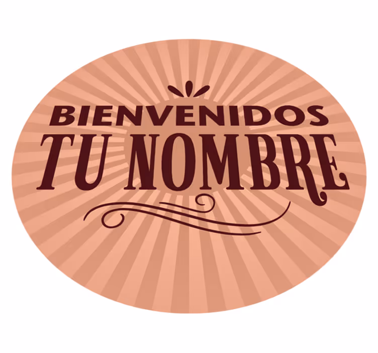 Alfombra vinílica redonda bienvenidos personalizable tienda - TenVinilo