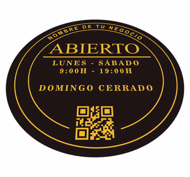 Alfombra vinílica redonda horario con qr personalizable - TenVinilo
