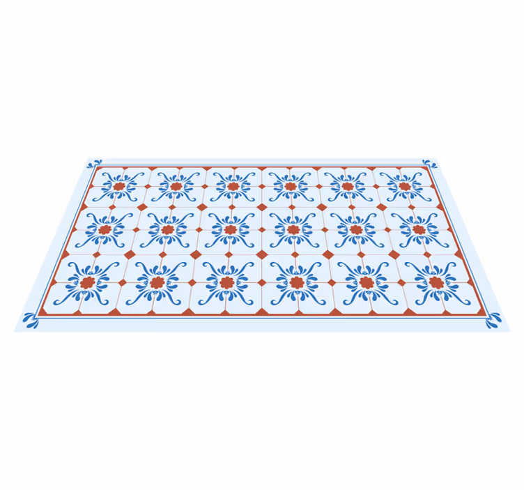 Alfombra hidráulica azulejo ornamental - TenVinilo