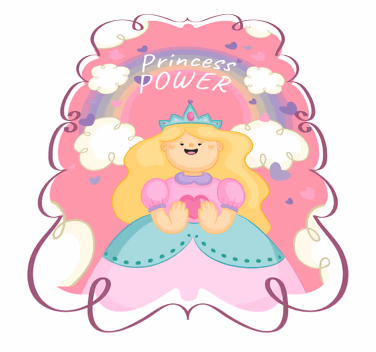 Alfombra vinílica infantil princesa poderosa - TenVinilo