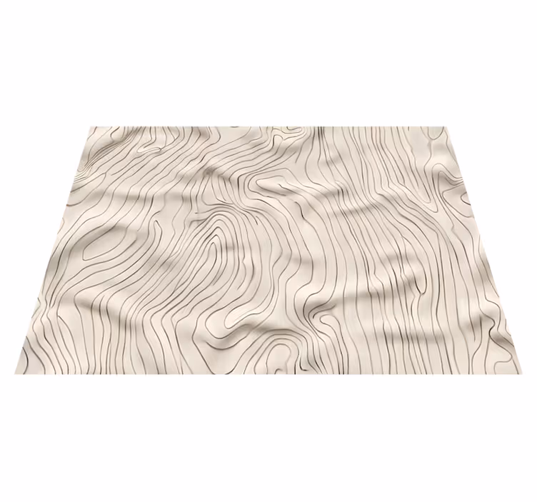 Alfombra vinilica beige lineas abstractas - TenVinilo