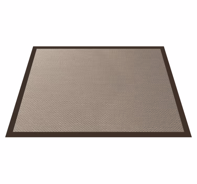 Alfombra vinilica beige contorno de color más oscuro - TenVinilo