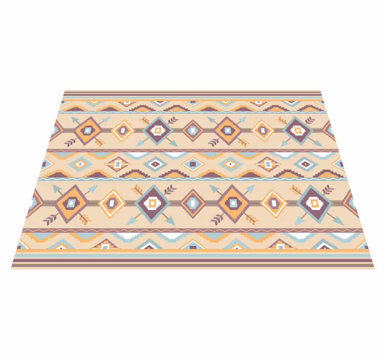 Alfombra vinilica beige bereber étnico - TenVinilo