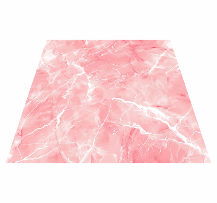Alfombra vinílica efecto mármol tono pastel rosa - TenVinilo