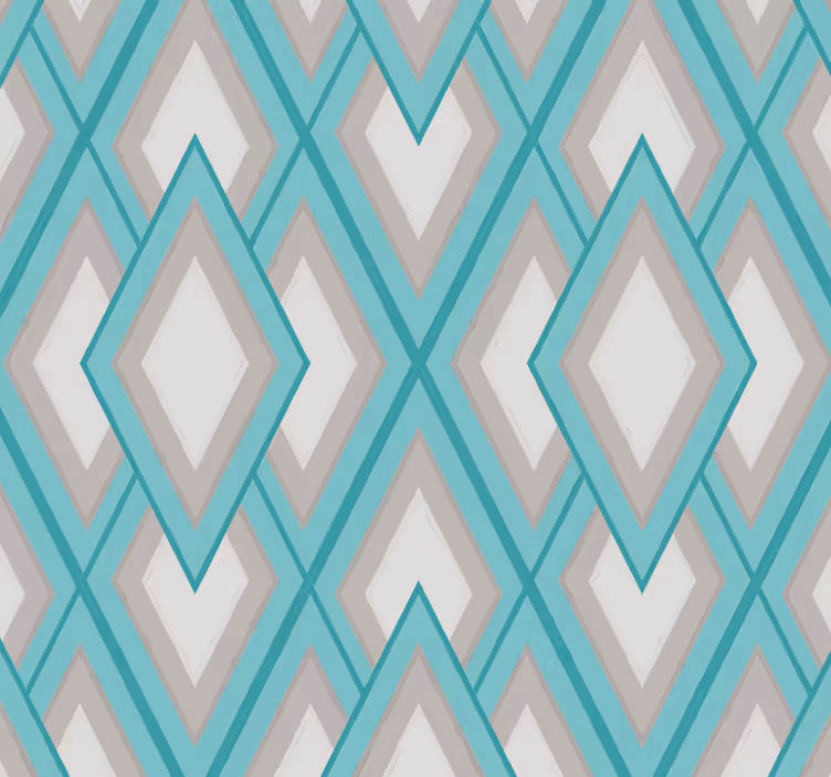 Papel pintado geométrico patrones de diamantes armoniosos - TenVinilo