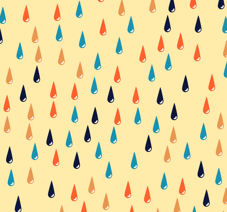 Papel pintado geométrico motivo de gota de lluvia - TenVinilo