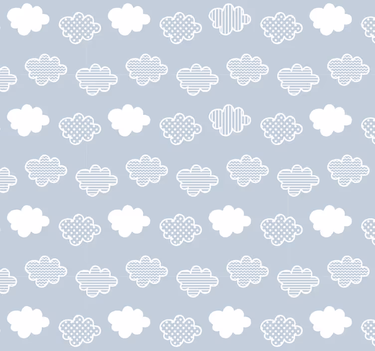 Papel pintado lunares patrón de nubes - TenVinilo
